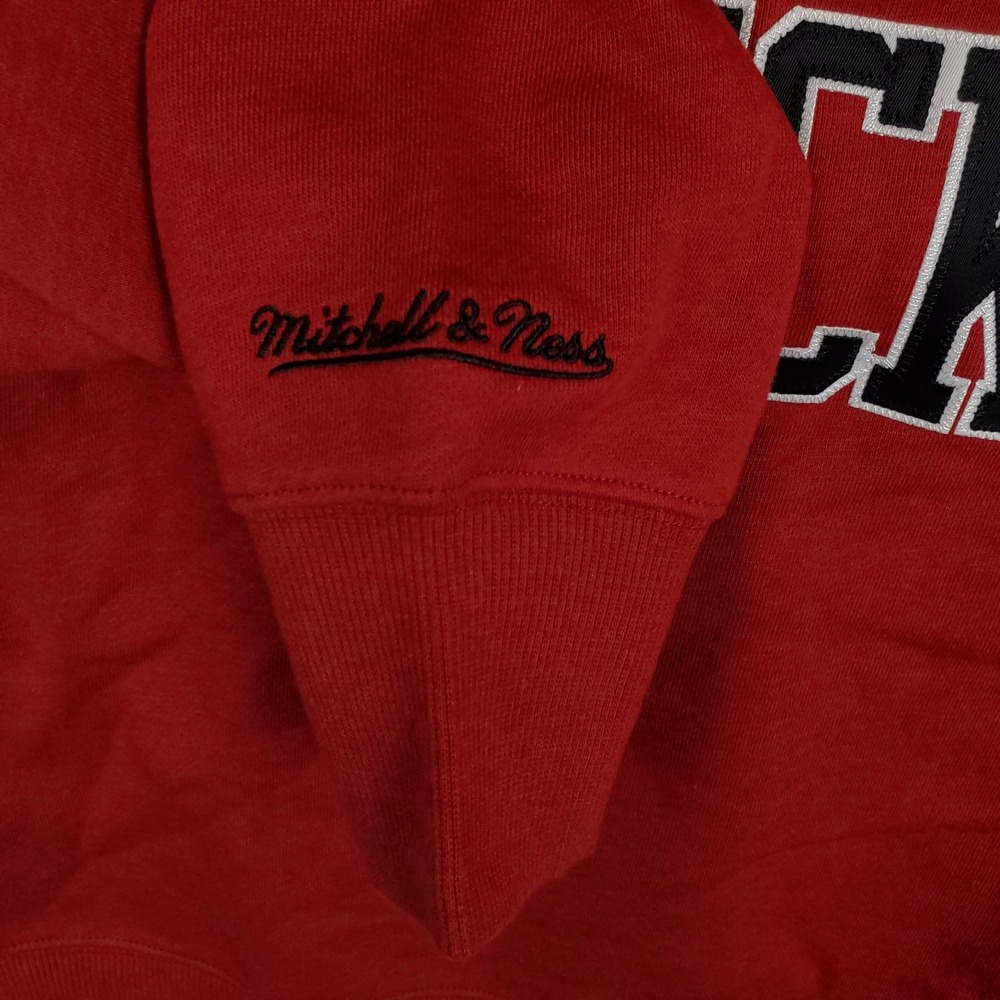 Ohio State Buckeyes Mitchell & Ness NCAA Large Sweatshirt Cut & Sew Logo Red NWT - Picture 4 of 7